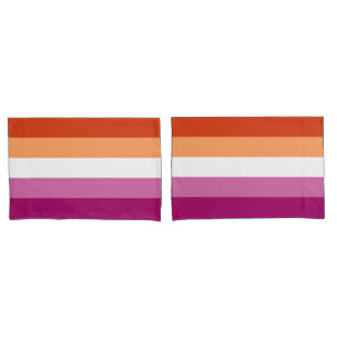 Capa de Travesseiro Padrão Bandeira Lésbica
