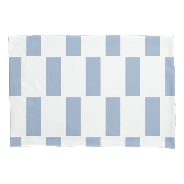 Capa de Travesseiro Quadrada Branca e Azul (Frente)