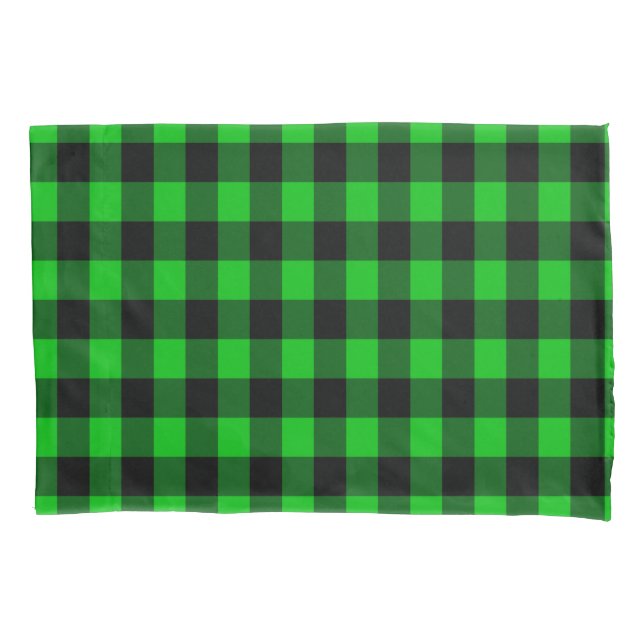 Capa de Travesseiro Xadrez Verde (Frente)