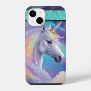 Capa de Unicórnio Fantasia Arco-íris Brilho Aurora