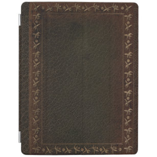 Capa do livro do couro gravado