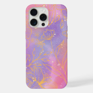 Capa elegante com flores para iphone 15 pro max.