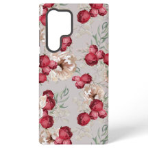 Capa Elegante de Flores para Samsung Galaxy com Ro