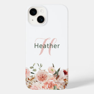 Capa elegante floral rosa para iPhone / iPad