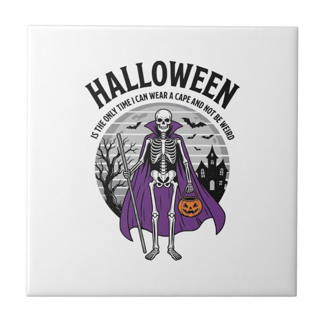 Capa engraçada de Halloween de esqueleto citação d (Frente)