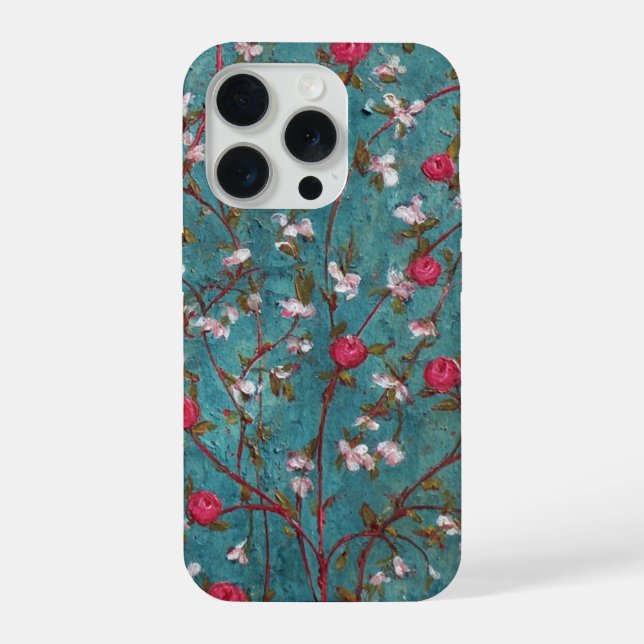 Capa fina para Iphone - Vários Tamanhos, Rosas (Verso)