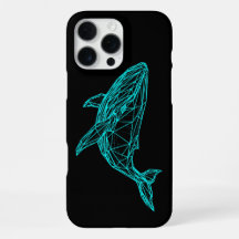 Capa Futurista Geométrica de Baleia para iPhone 16