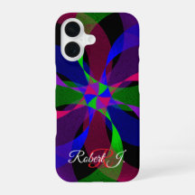 Capa híbrida geométrica 3D 2D para iPhone 16