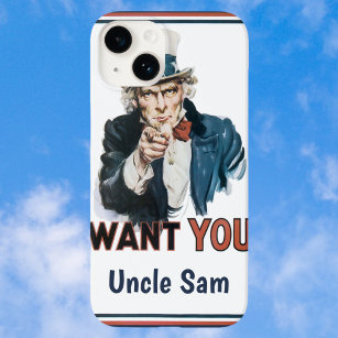 Capa iPhone 8 Plus/7 Plus Vintage Patriótico Tio Sam Eu quero você para o Ex