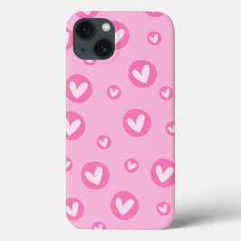 Capa IPhone Padrão de Corações Rosa