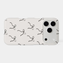 Capa iPhone Pro 18 Laço Preto Minimalista