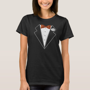 Capa longa da camisa do arco T do smoking do bacon
