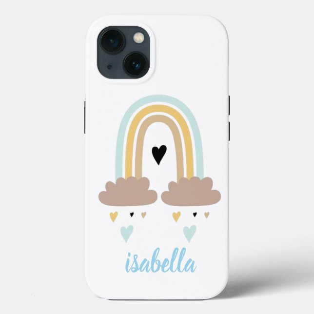 Capa para Apple iPhone 13 - Chuva em Coração em Ar (Verso)