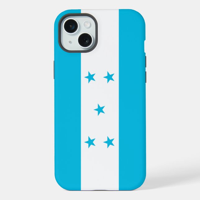 Capa para Apple iPhone 15 Plus, bandeira de Hondur (Verso)