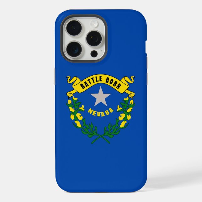 Capa para Apple iPhone 15 Pro Max, bandeira de Nev (Verso)
