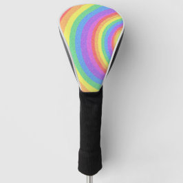 Capa para cabeça de golfe com padrão de arco-íris
