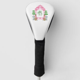 Capa para cabeça de taco de golfe com monograma de