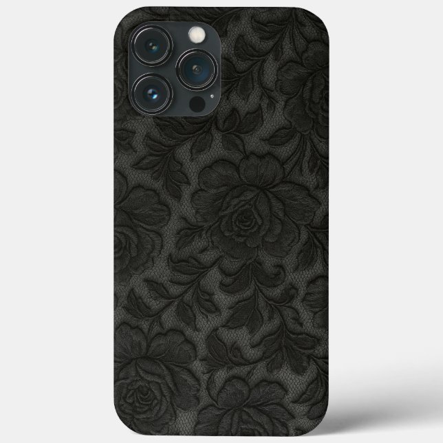 CAPA PARA  CELULAR Renda floral em preto desing (Verso)
