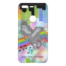 Notas, Patas e Estojo de iPhone Gato Skyline – Pas