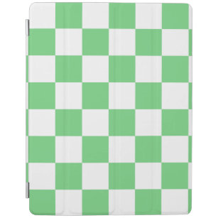 Capa Smart Para iPad Azulejo da placa de xadrez verde retrorada Y2K