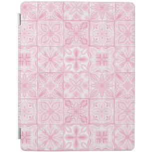 Capa Smart Para iPad azulejos ornamentados cor-de-rosa