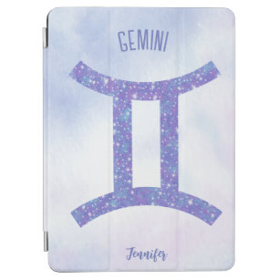 Capa Para iPad Air Bonito Símbolo de Astrologia Gemini Roxo Personal