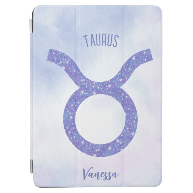 Capa Para iPad Air Bonito símbolo de astrologia Taurus, roxo personal (Frente)