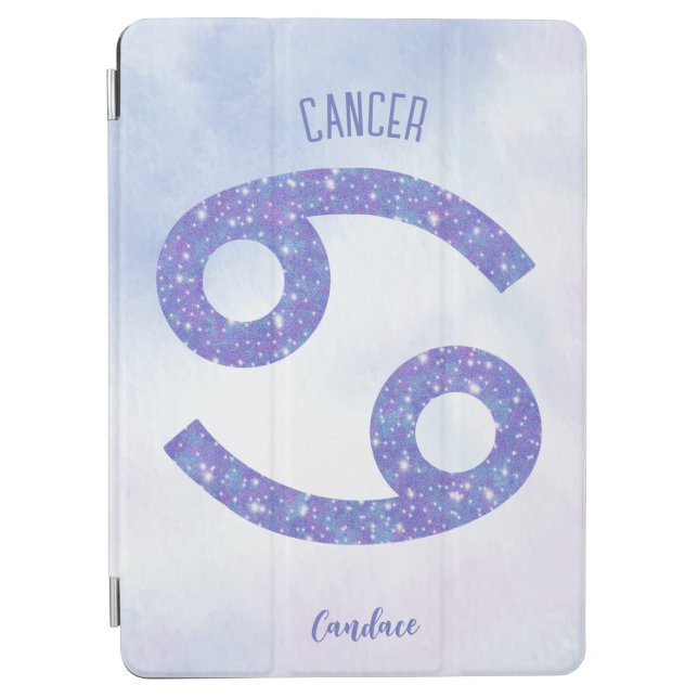 Capa Para iPad Air Bonito Sinal de Astrologia do Cancer Roxo Personal (Frente)