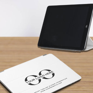 Capa Smart Para iPad Branco minimalista da empresa corporativa de logot