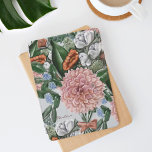 Capa Para iPad Air Buquê Floral em Watercolor com Nome<br><div class="desc">Um belo buquê de aquarelas florais e verdes,  com um toque de personalização.</div>