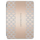 Capa Para iPad Air Cinza Bolinhas Dourado Rosa Elegante (Frente)