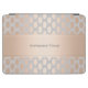Capa Para iPad Air Cinza Bolinhas Dourado Rosa Elegante (Horizontal)