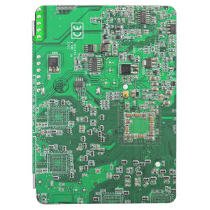 Capa Para iPad Air Conselho do circuito do Geek do computador verde