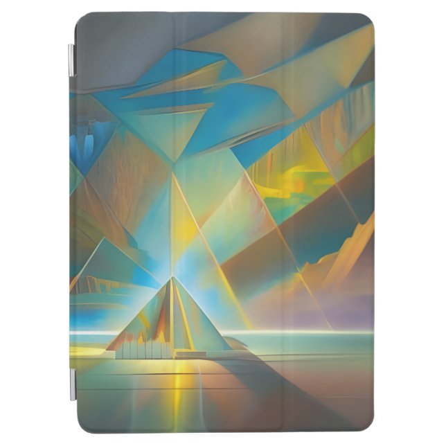 Capa Para iPad Air Design de Abstrato Geométrico na Paisagem de Pirâm (Frente)