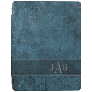 Capa Smart Para iPad Design rústico do livro azul do Grunge