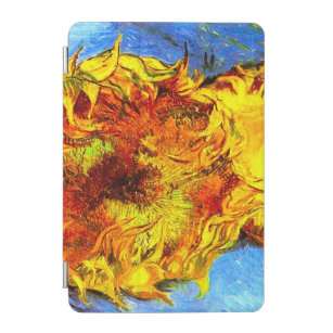 Capa Para iPad Mini Dois Girassóis Cortados Van Gogh