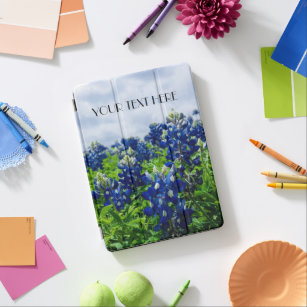 Capa Para iPad Air Flores Azuis Flores do Texas Floral