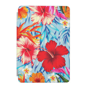 Capa Para iPad Mini Flores de hibisco tropical azuis