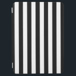 Capa Para iPad Air Gamas Verticais, Pretas E Brancas, Laminadas<br><div class="desc">Stripes Verticais - padrão listrado preto e branco.</div>