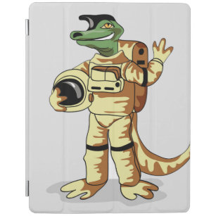Capa Smart Para iPad Iguanodon Vestido Em Um Spacesuit Cosmonauta.