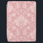 Capa Para iPad Air Imobilizante Romântico Chic Floral Damask-Pastel R<br><div class="desc">Design de damasco floral,  inspirado no legante vintage,  com flores cor-de-rosa pálido,  monocromáticas,  cor-de-rosa,  folheados e baloiços de delicadas fitas de legado. Este padrão é perfeito e pode ser dimensionado para cima ou para baixo.</div>