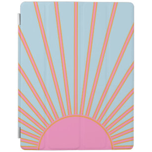 Capa Smart Para iPad Le Soleil 02 Cor-De-Rosa Sol E Sol Azul