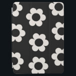 Capa Para iPad Air Les Fleurs 02 Flores Retro Florais Pretas E Branca<br><div class="desc">Abstrato Retro-Impressão Floral - Os Fleurs - Padrão De Flor Preto E Branco.</div>