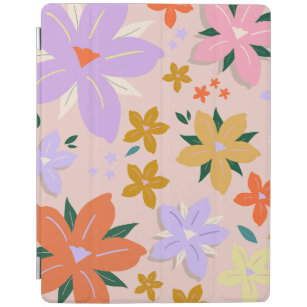 Capa Smart Para iPad Les Fleurs 04 Retro Colorful Floral