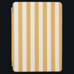 Capa Para iPad Air Listras Verticais Amarelo E Branco Laminados<br><div class="desc">Listras Verticais - Mostarda amarela e creme branco,  com forma listrada.</div>