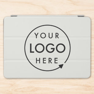 Capa Smart Para iPad Logotipo comercial   Cinza mínima moderna profissi