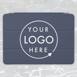 Capa Smart Para iPad Logotipo comercial   Marinho Azul Moderno Profissi