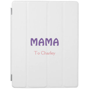 Capa Smart Para iPad Mamãe feliz mãe retro roxo adicione o nome texto v