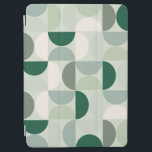 Capa Para iPad Air Meio século moderno Abstrato de padrão verde<br><div class="desc">Padrão moderno do meio século - formas geométricas do abstrato - padrão minimalista em verde-sábio.</div>