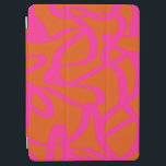 Capa Para iPad Air Meio século Moderno Linhas Abstrato Laranja E Rosa<br><div class="desc">pinceladas de abstrato - formas de abstrato em laranja queimado e rosa quente.</div>